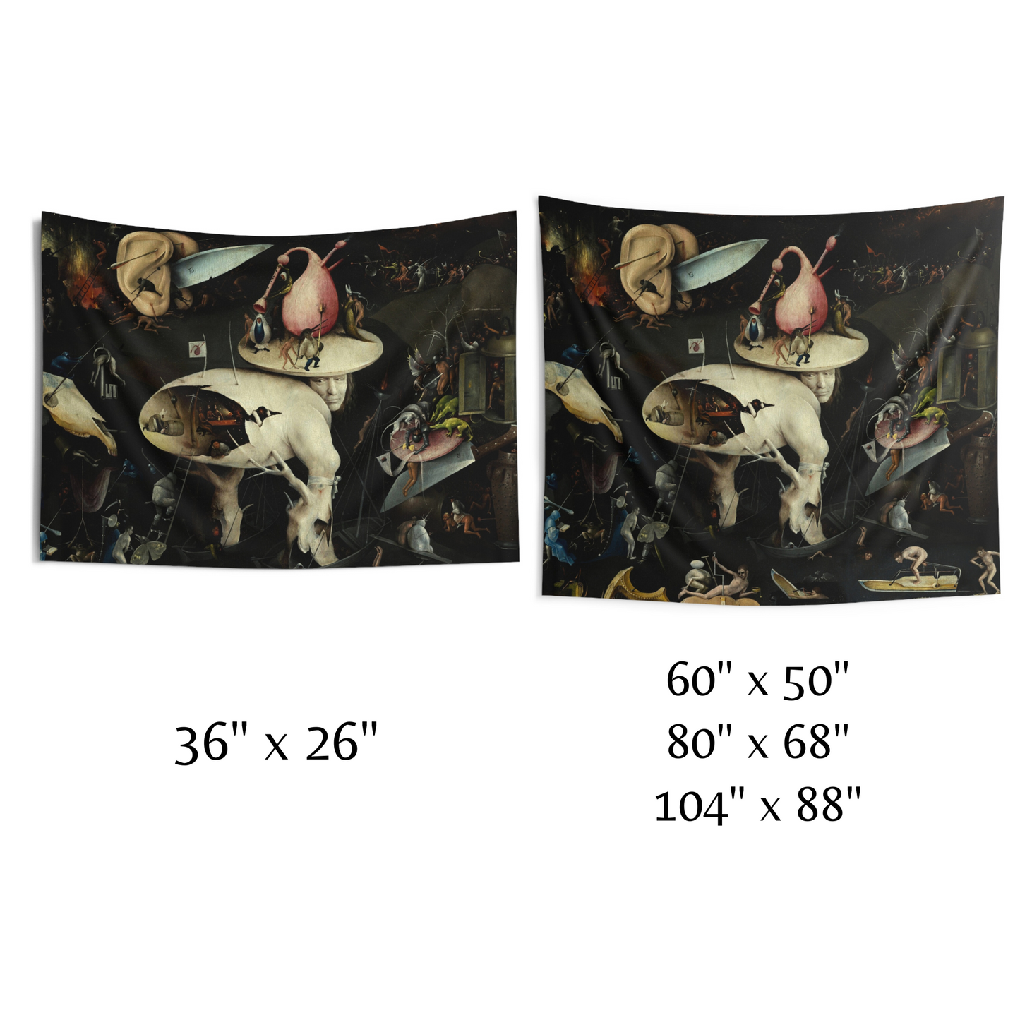 a couple of pictures of a dog on a wall