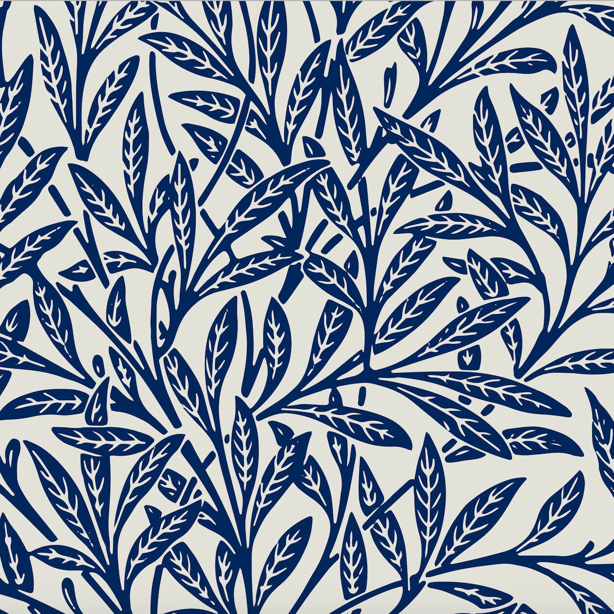Botanical Shower Curtain, Blue Shower Curtain, Plant Bathroom, Botanical Bathroom, Blue Bathroom Decor, William Morris, Plant Shower