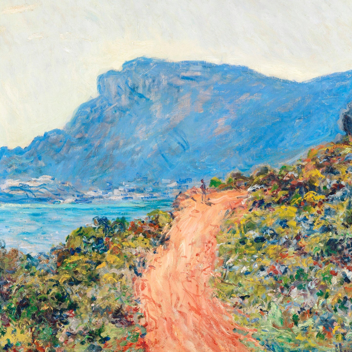 Claude Monet Mountain Nature Painting Wall Tapestry