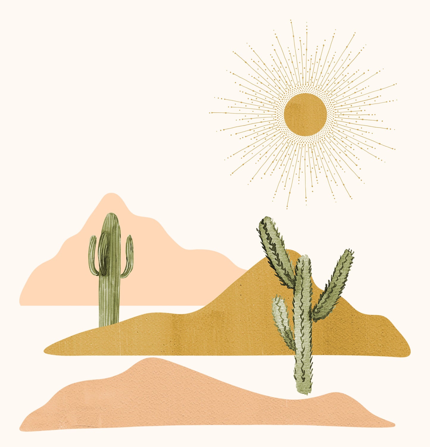 Desert Bathroom, Cactus Bathroom, Boho Shower Curtain, Boho Bathroom, Minimalist Bathroom, Cactus Shower, Sun Shower Curtain, Arizona Decor