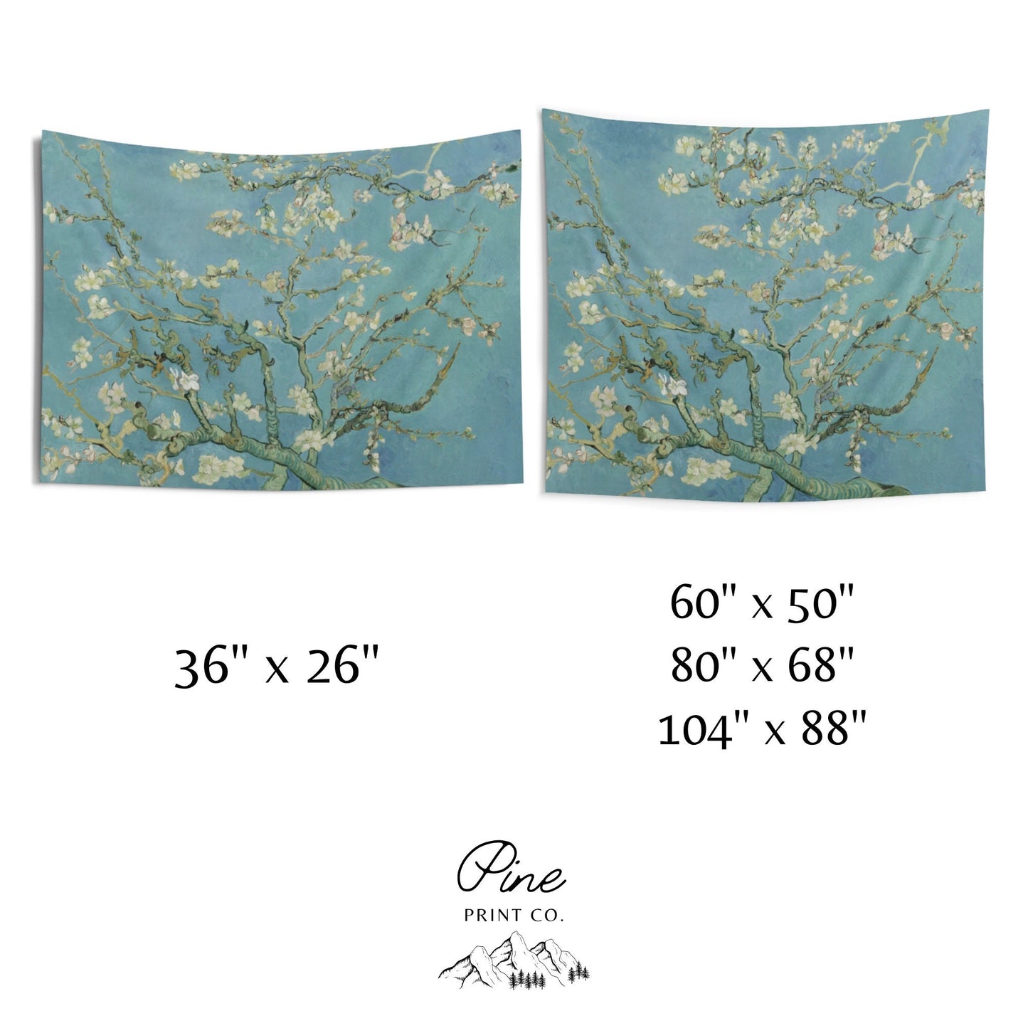 Vincent Van Gogh Floral Painting Almond Blossom Wall Tapestry
