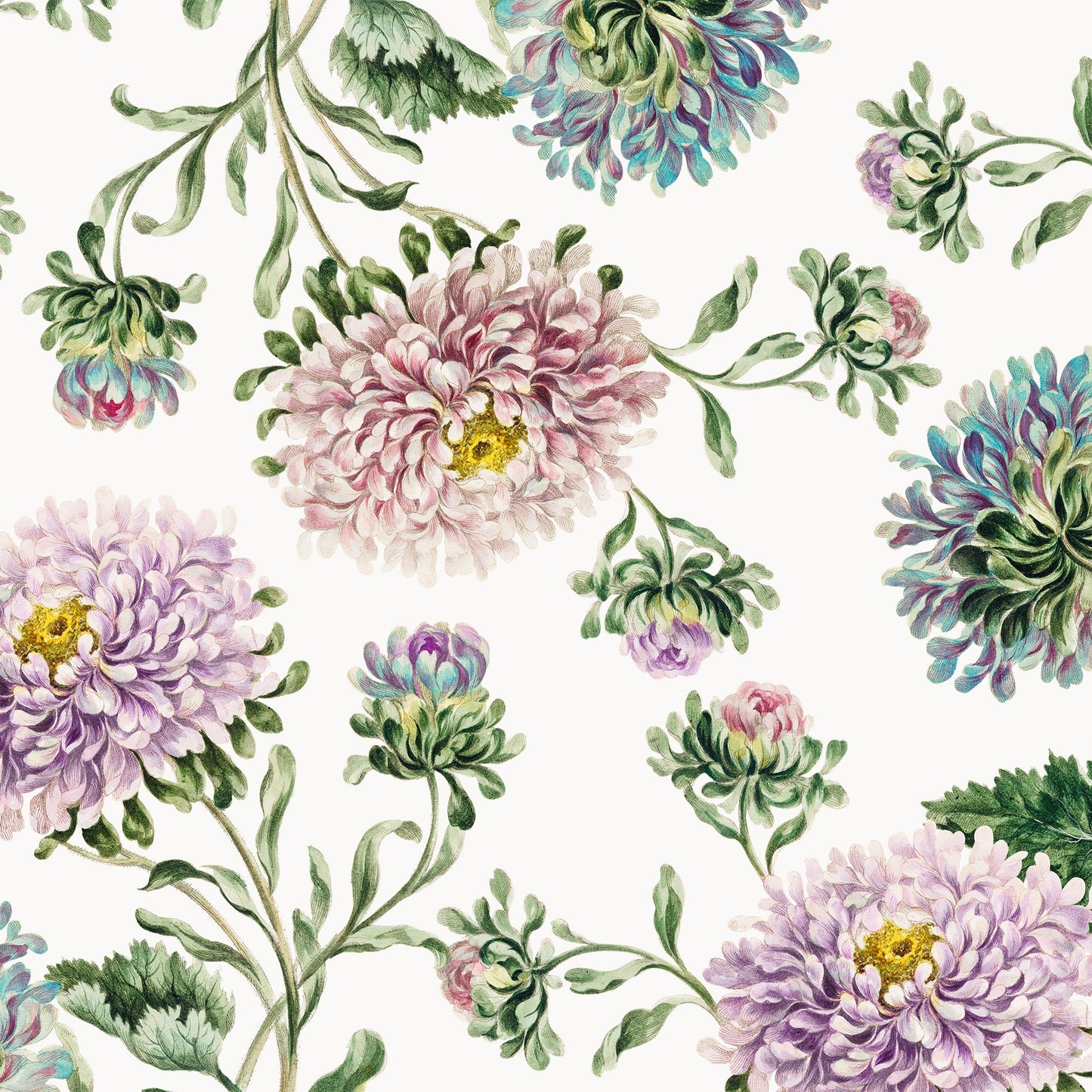Floral Shower Curtain, Purple Shower Curtain, White Shower Curtain, Dahlia Flower, Boho Bathroom, Purple Bathroom, Botanical Bathroom