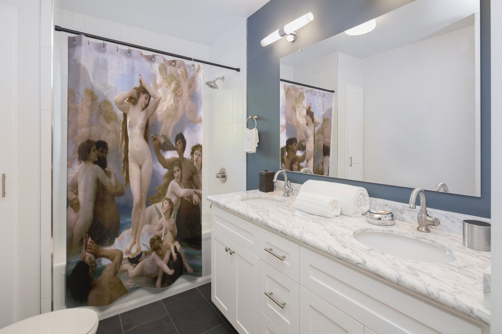 Birth of Venus Shower Curtain, Renaissance Shower Curtain, Renaissance Decor, 1800s Art, Venus Decor, Art Shower Curtain, Venus Painting