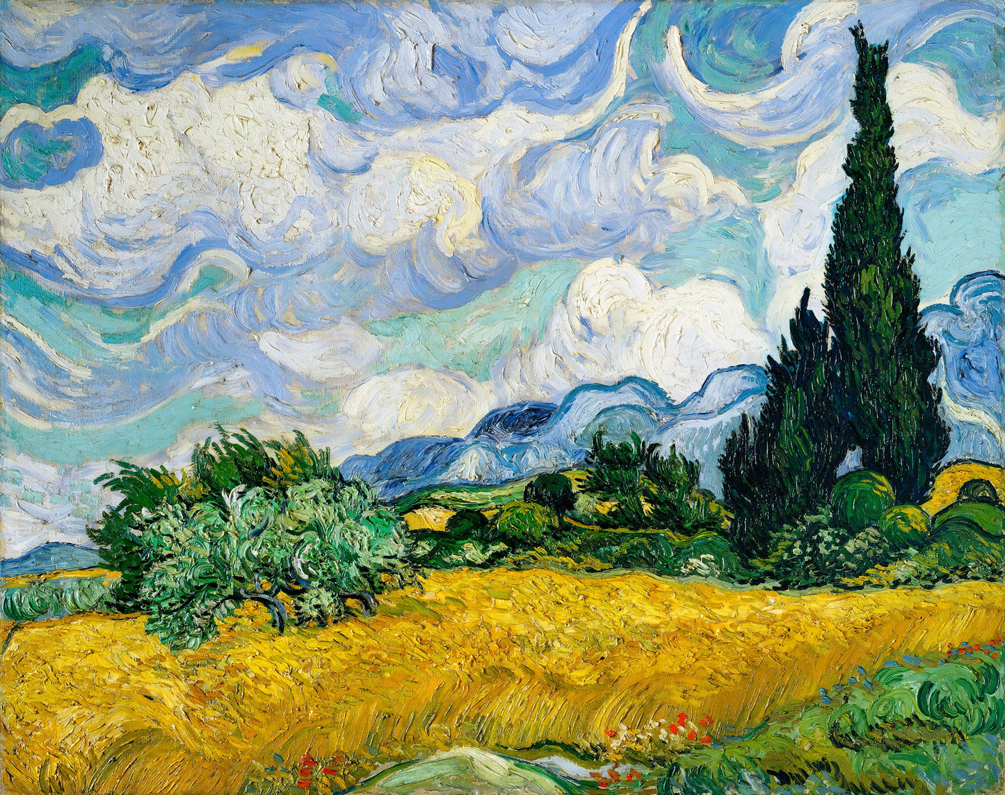 Vincent Van Gogh Landscape Painting Wall Tapestry