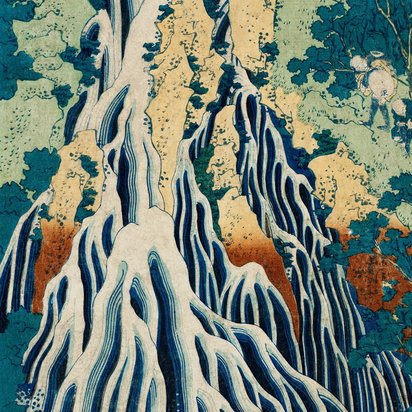 Japanese Waterfall Hokusai Wall Tapestry