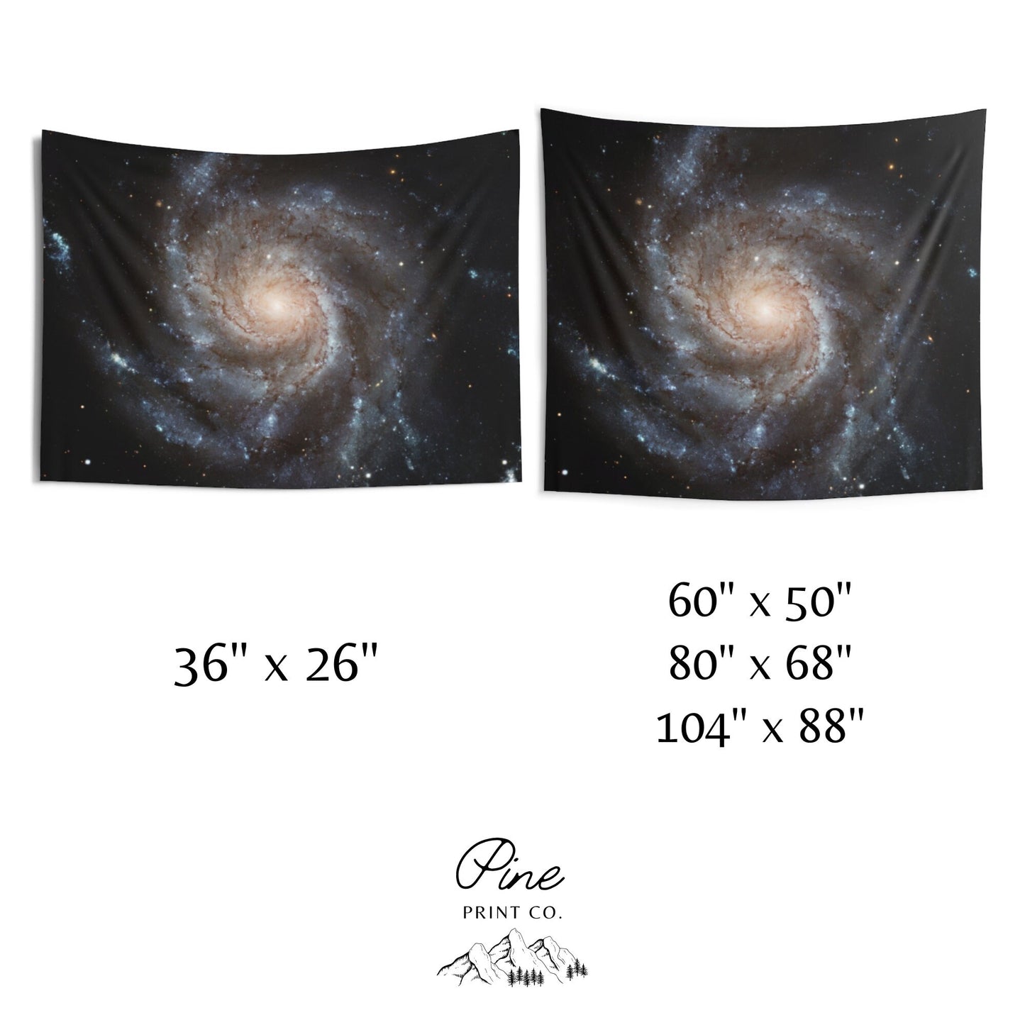 Galaxy Space Photography Astronomy Black NASA Wall Tapestry