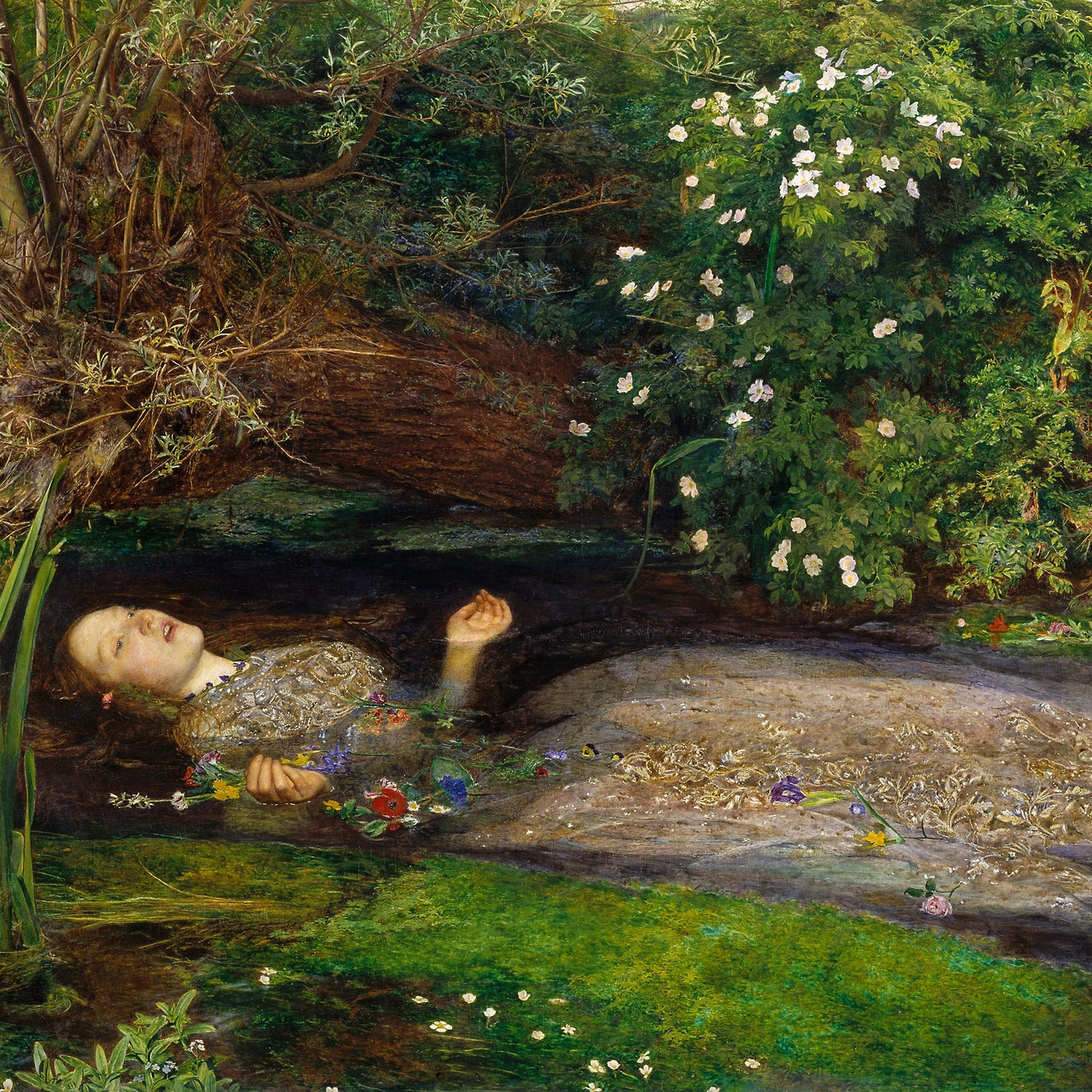 John Everett Millais Ophelia Painting Wall Tapestry