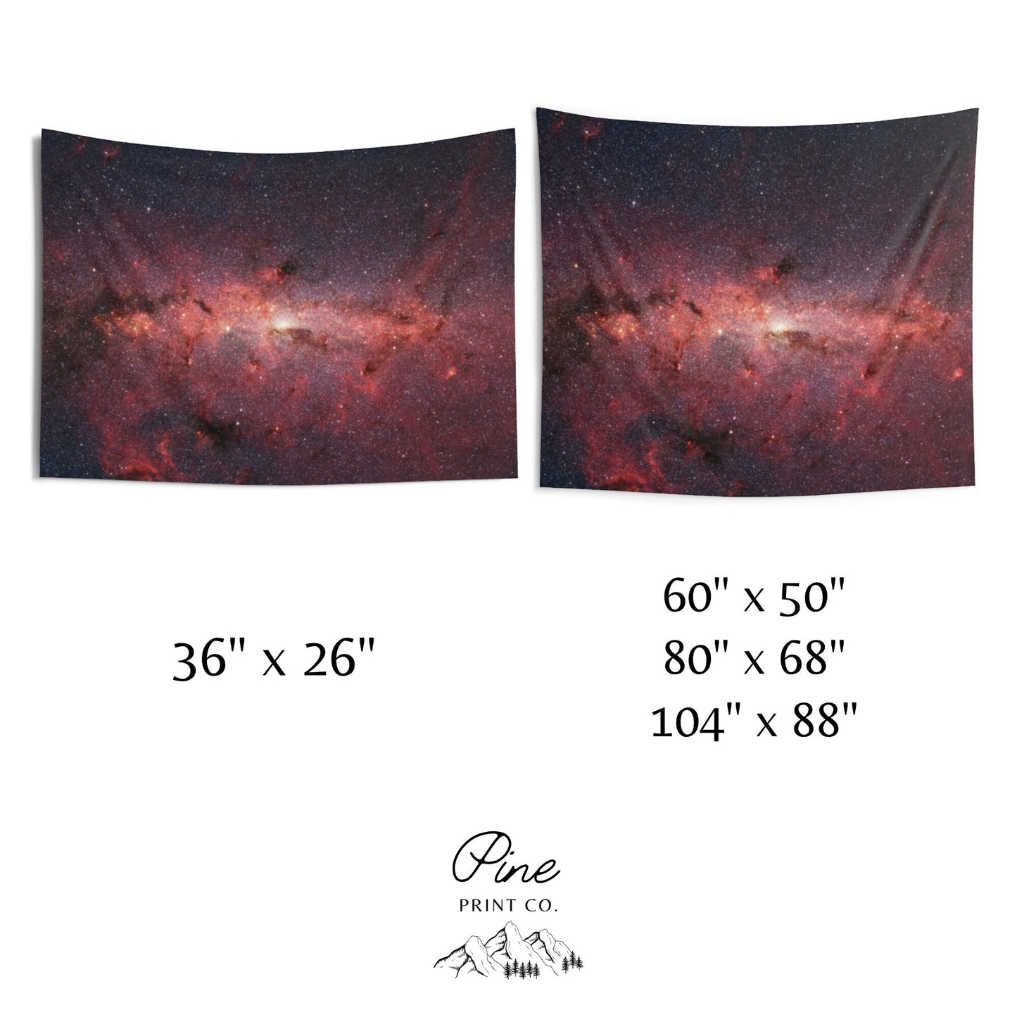 Red Galaxy Space Astronomy NASA Photo Wall Tapestry