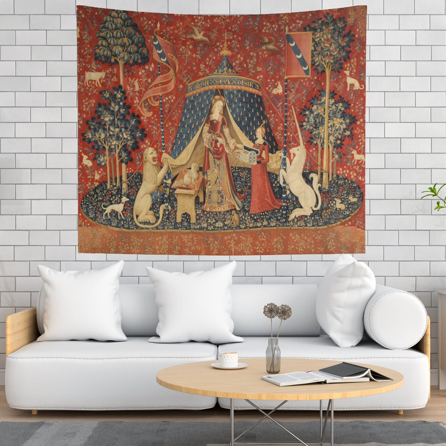 Medieval Unicorn Wall Tapestry