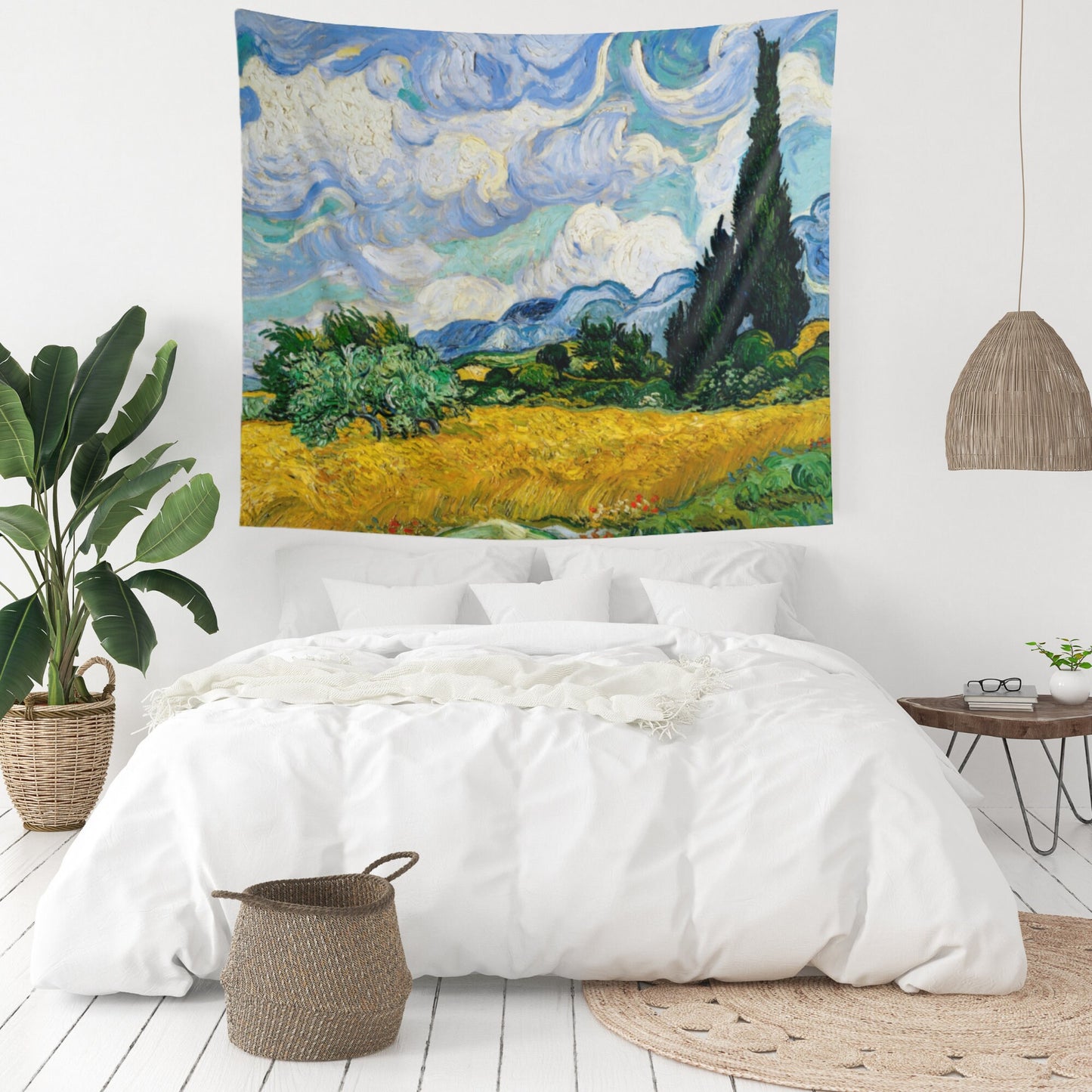 Vincent Van Gogh Landscape Painting Wall Tapestry