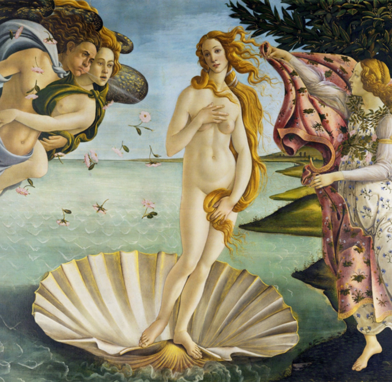Venus Shower Curtain, Renaissance Decor, Art Shower Curtain, Mythology Decor, Sandro Botticelli, Boho Shower Curtain, Venus Painting