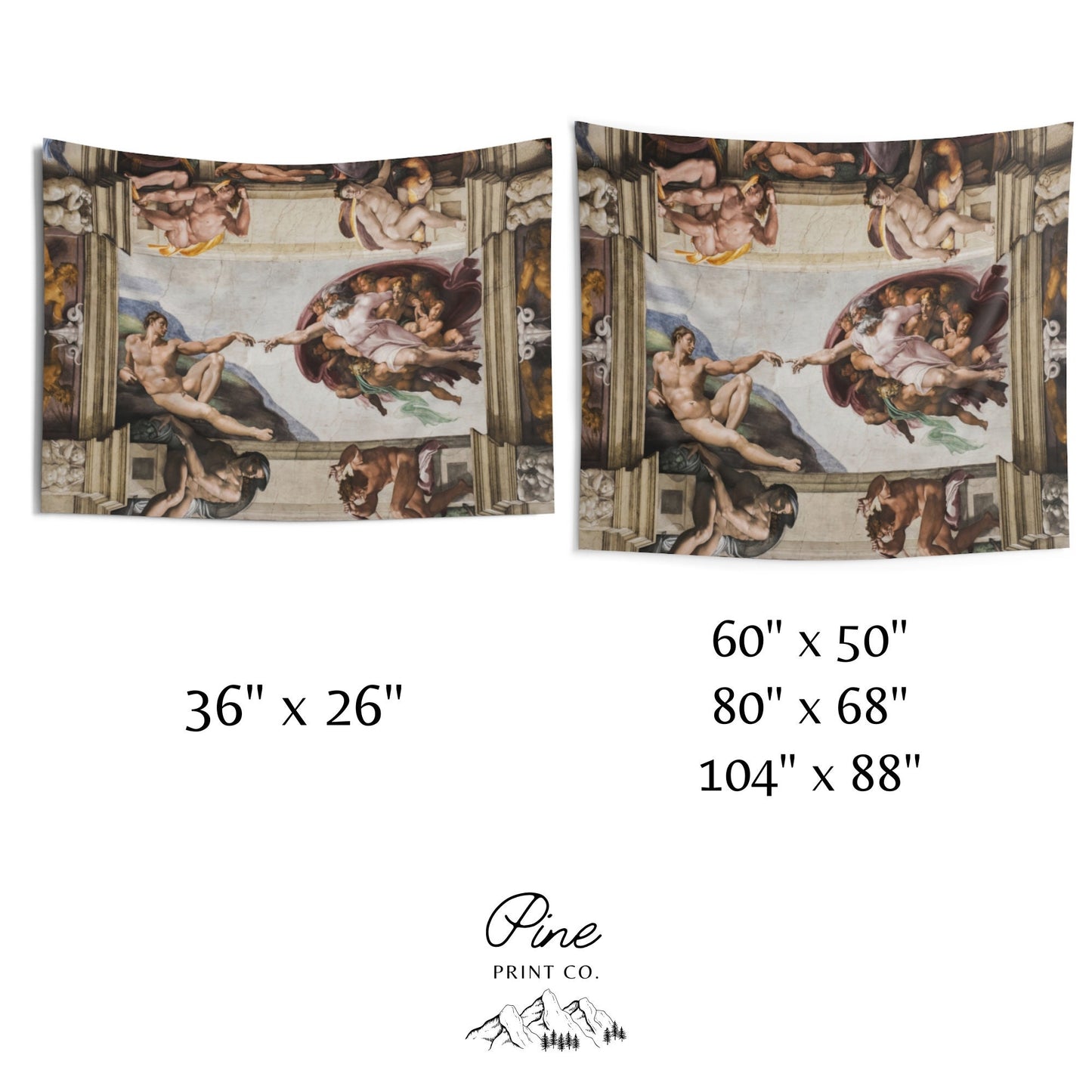Creation of Adam Michelangelo Wall Tapestry