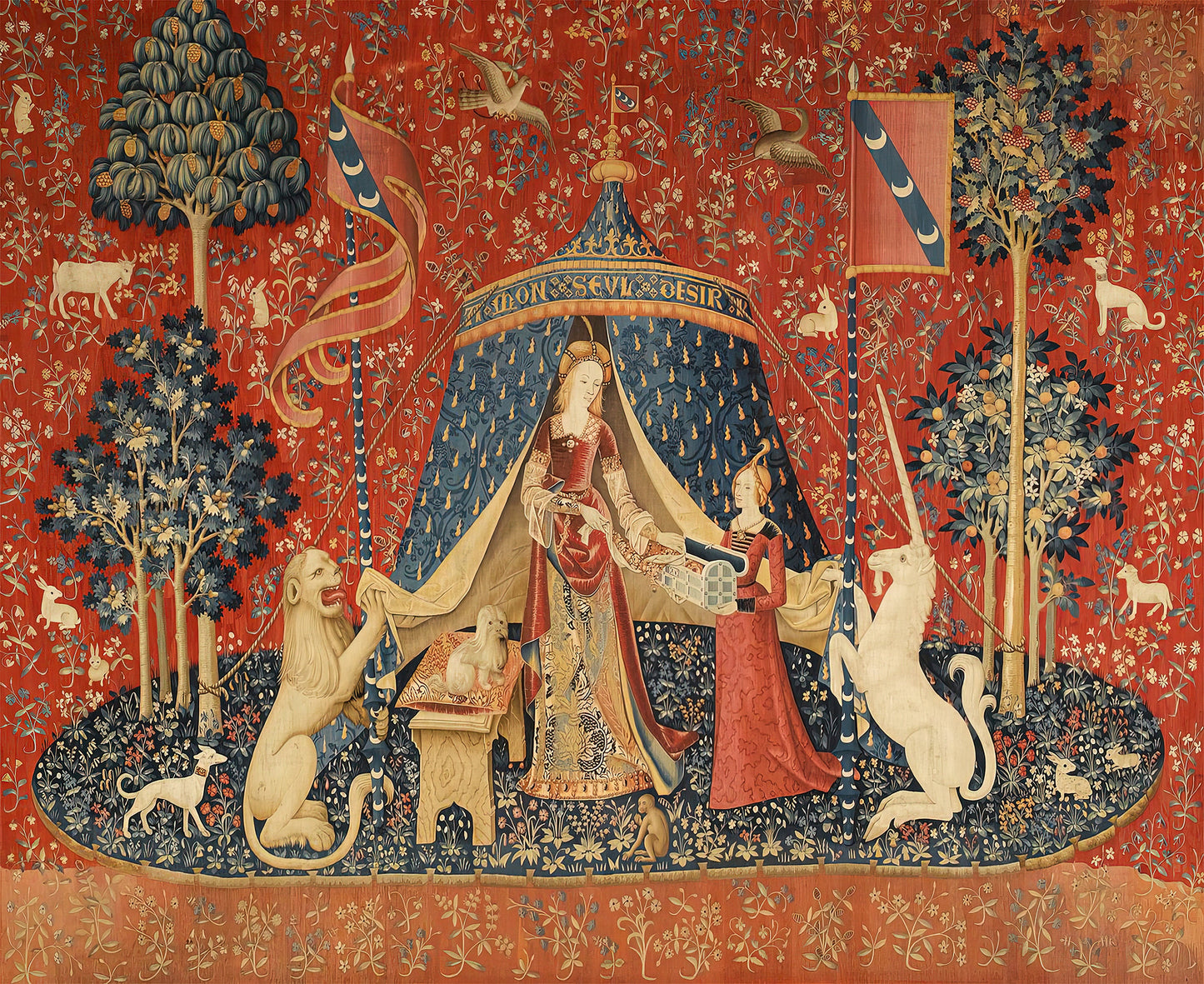 Medieval Unicorn Wall Tapestry