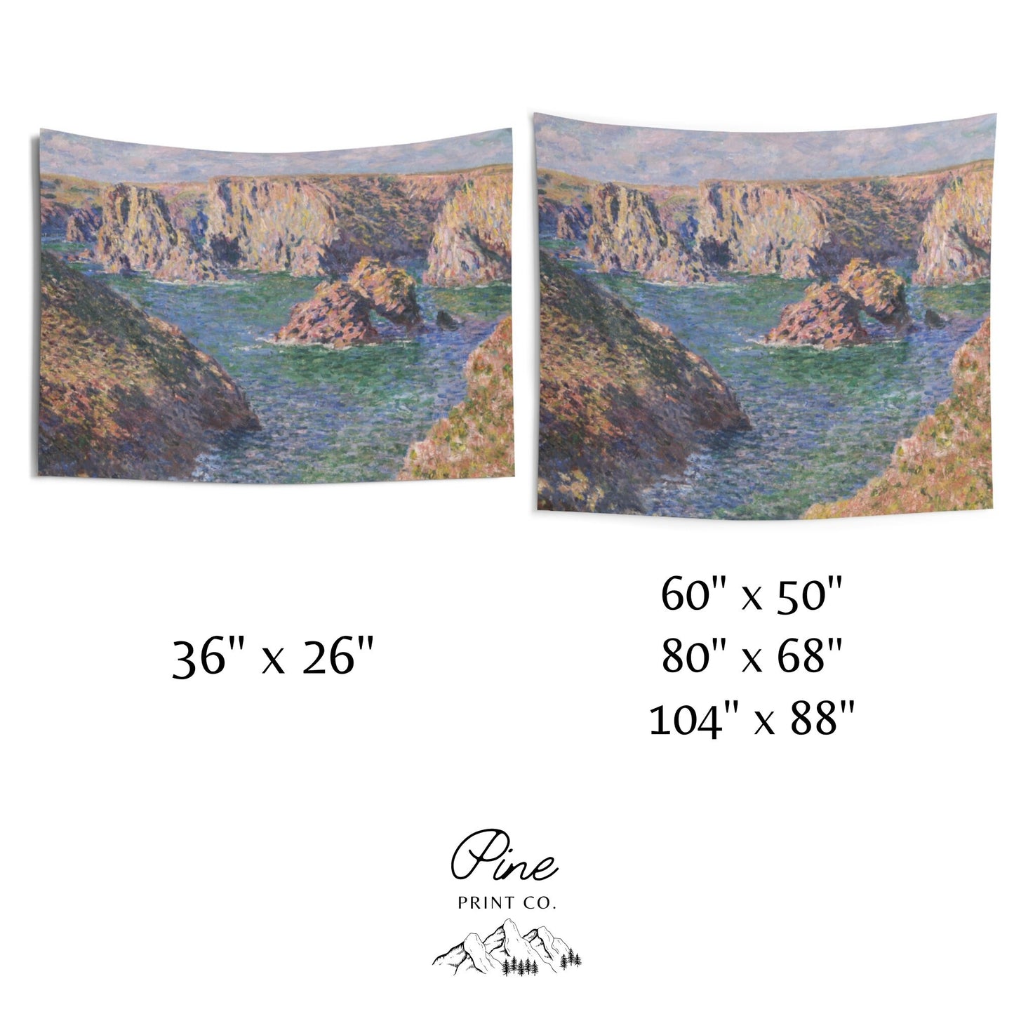 Claude Monet Ocean Painting Wall Tapestry