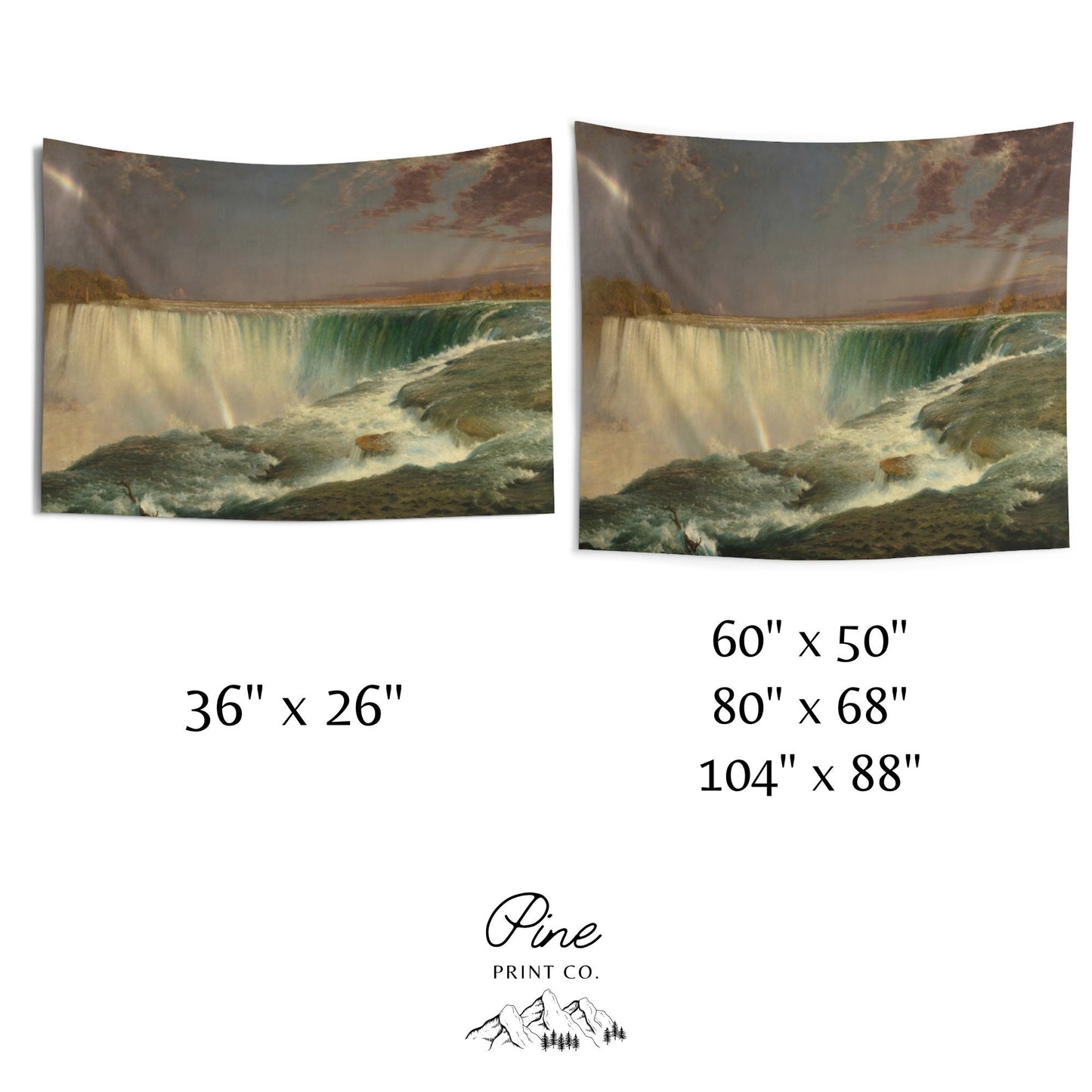 Waterfall Painting Wall Tapestry