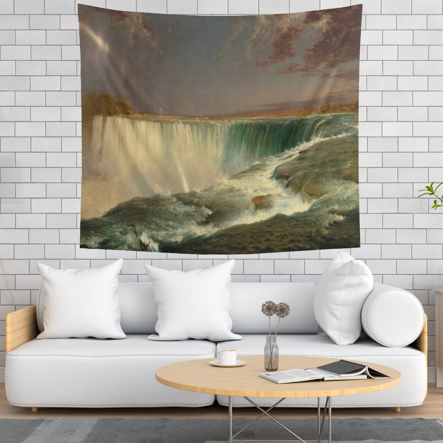 Waterfall Painting Wall Tapestry