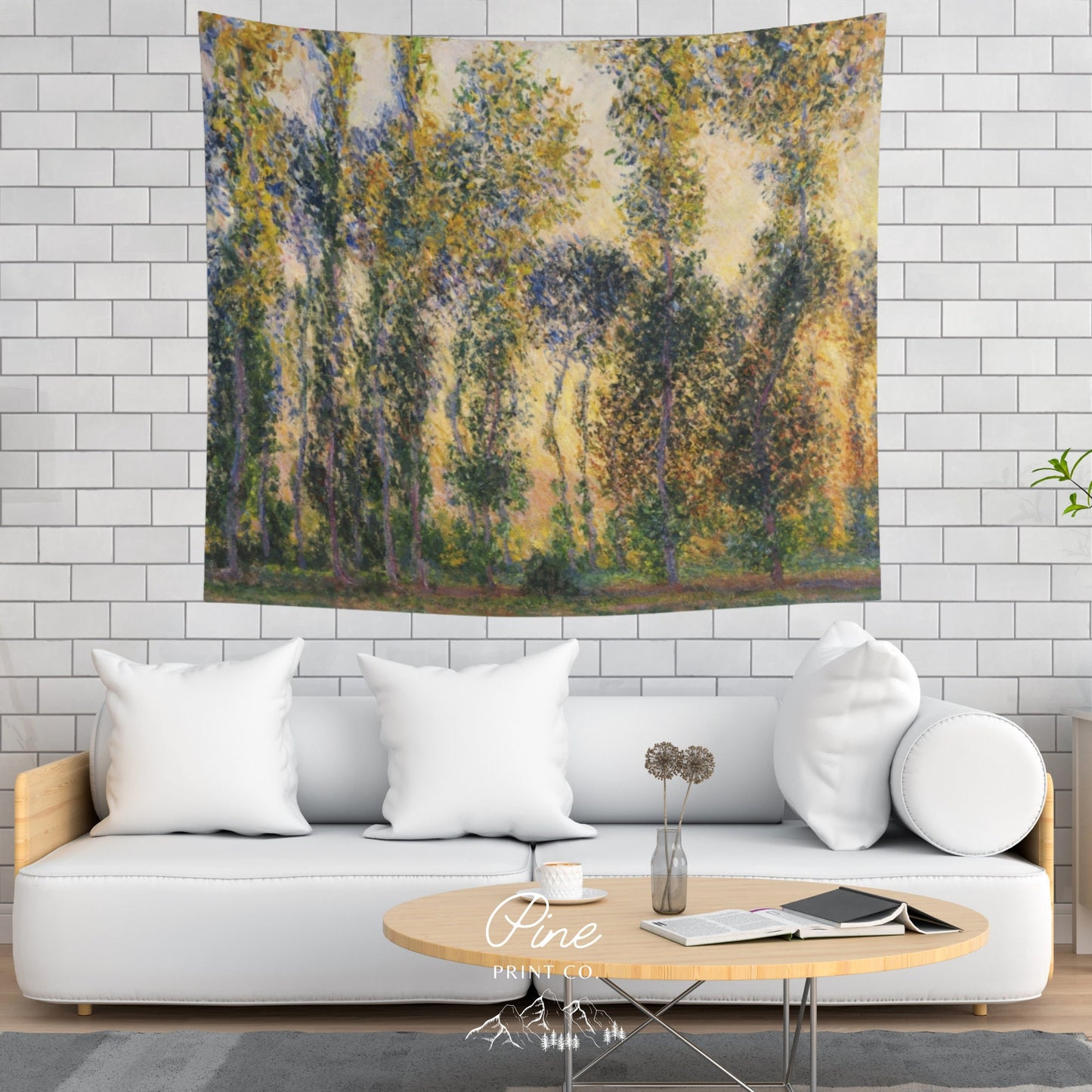 Claude Monet Gold Nature Wall Tapestry