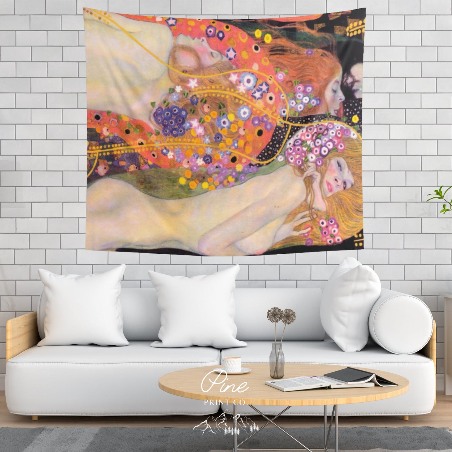 Gustav Klimt Serpents Nude Women Painting Wall Tapestry