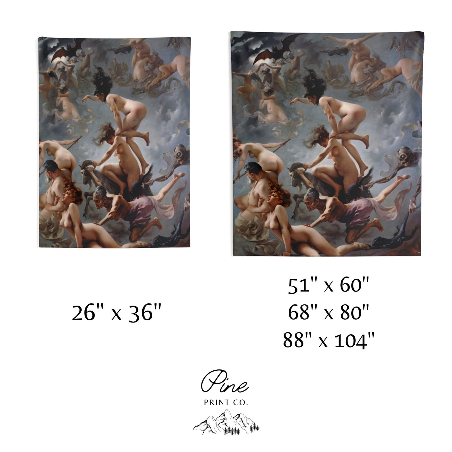 Gothic Witch Painting Wall Tapestry