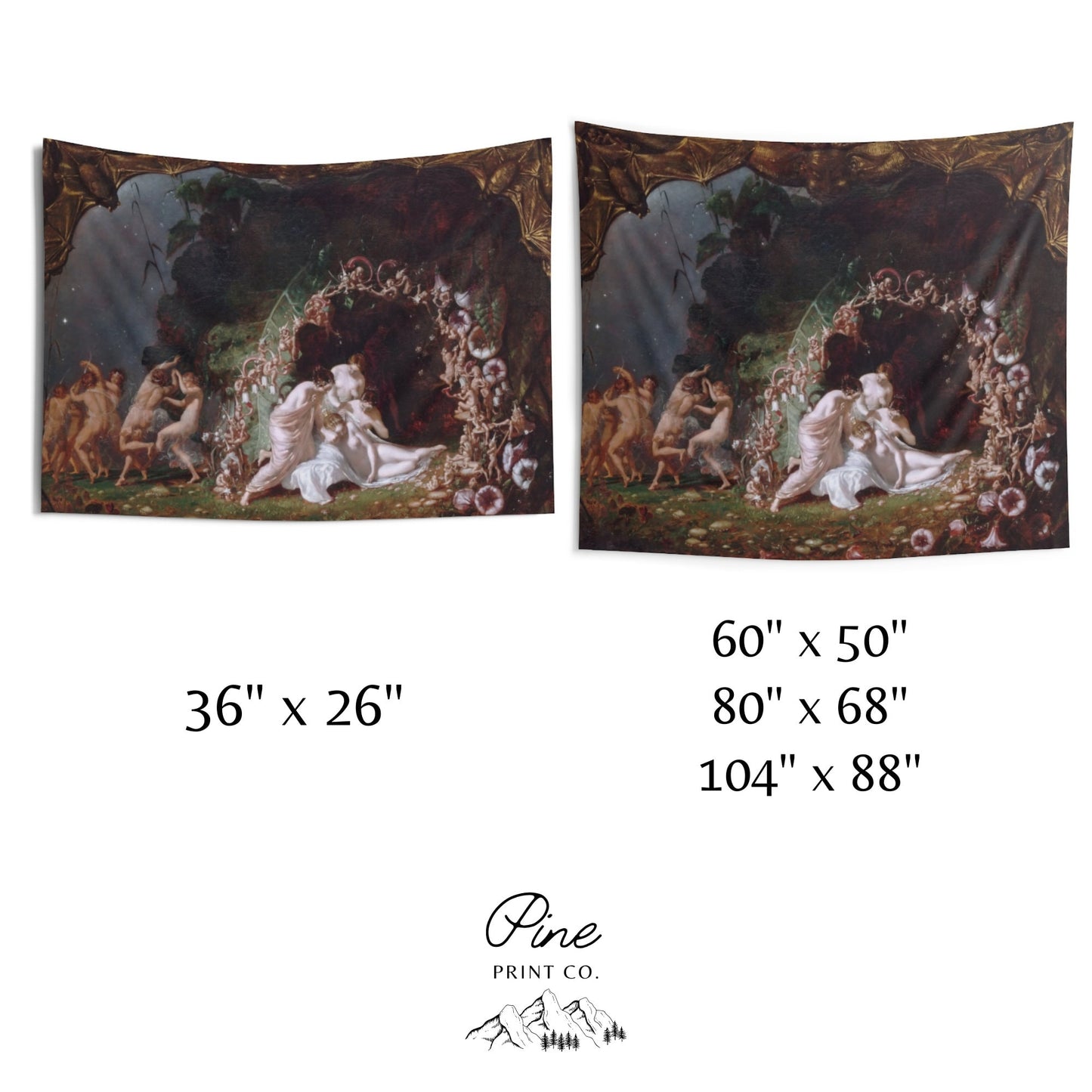 Renaissance Fairy Painting Mythology Vintage Fine Art Wall Tapestry