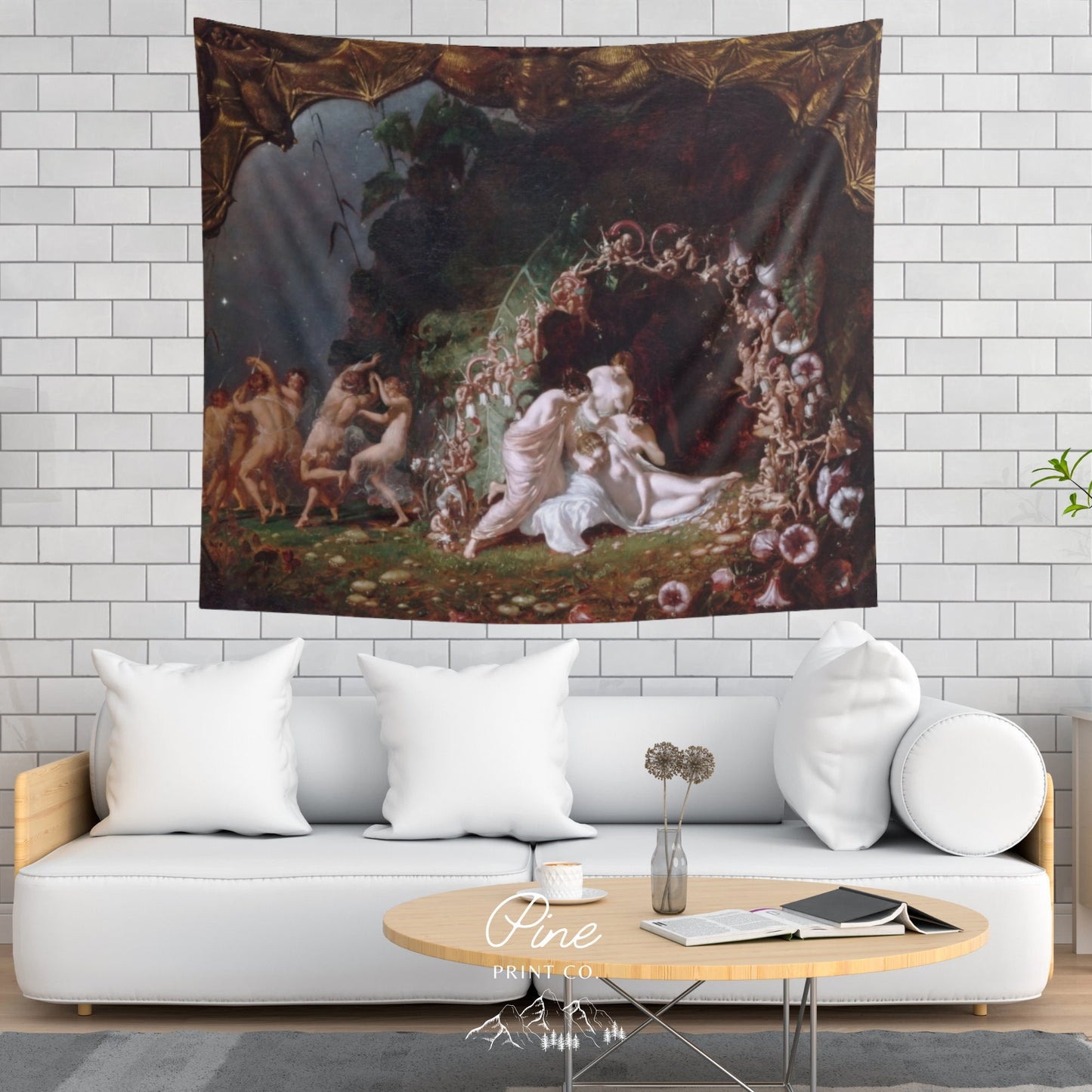 Renaissance Fairy Painting Mythology Vintage Fine Art Wall Tapestry