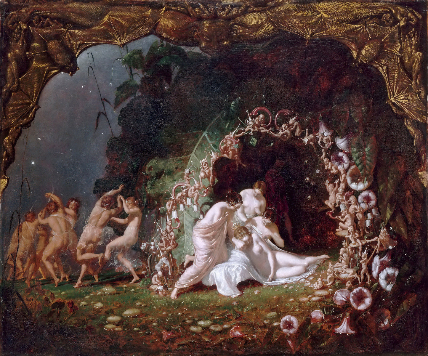 Renaissance Fairy Painting Mythology Vintage Fine Art Wall Tapestry