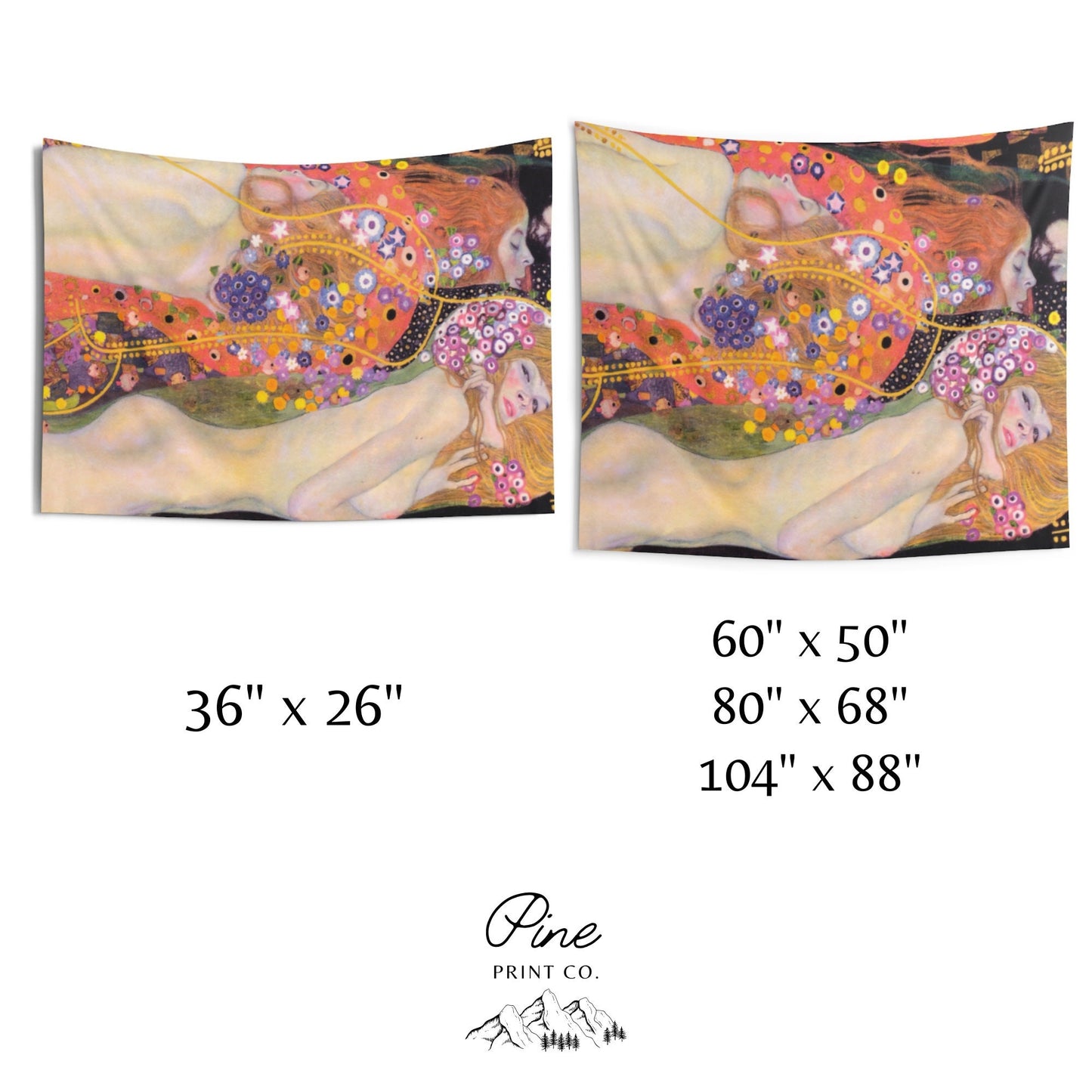 Gustav Klimt Serpents Nude Women Painting Wall Tapestry