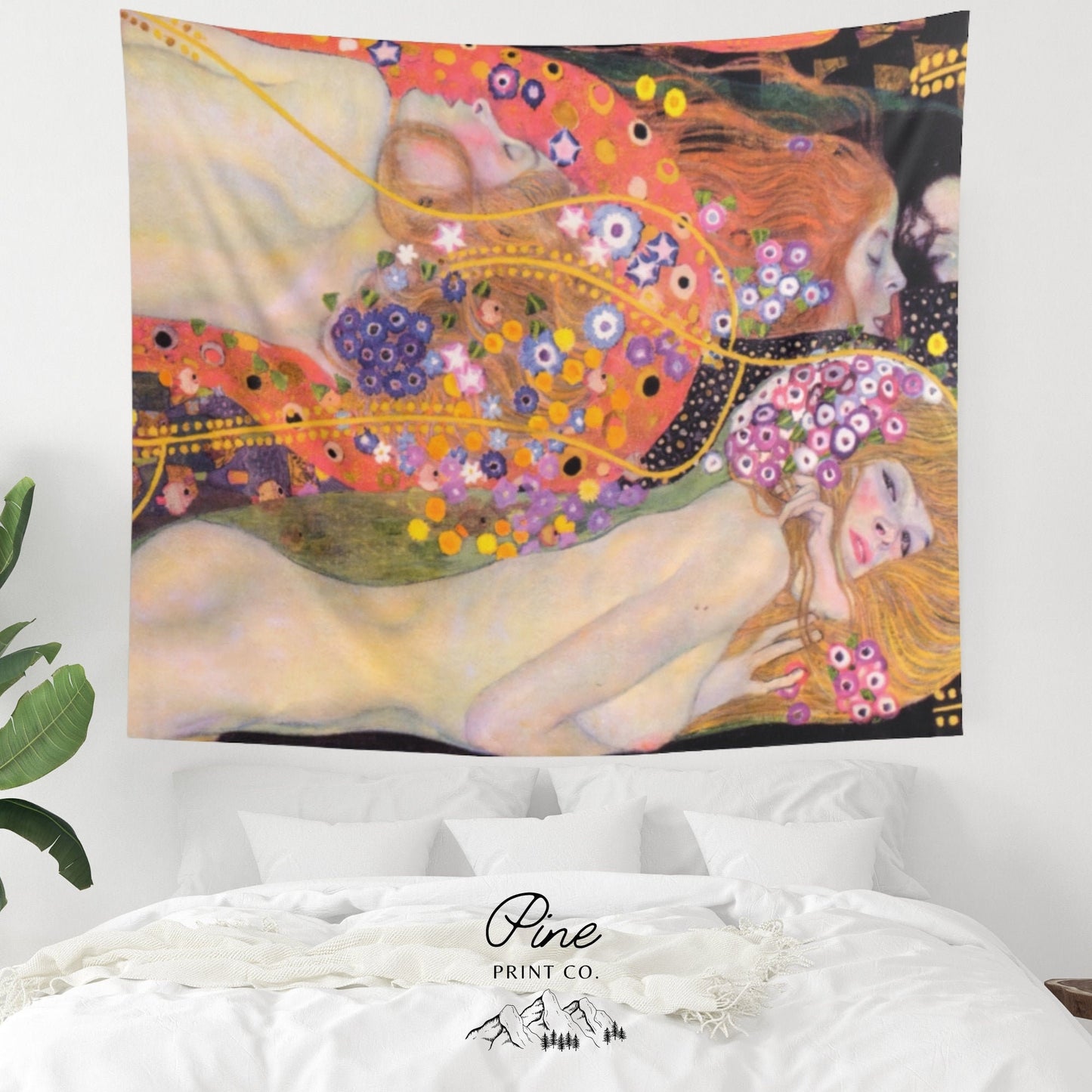 Gustav Klimt Serpents Nude Women Painting Wall Tapestry