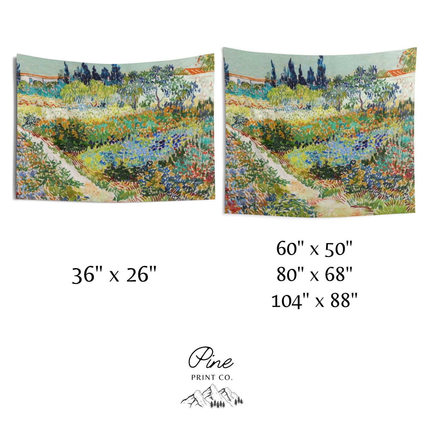Vincent Van Gogh Landscape Painting Vintage Nature Art Wall Tapestry