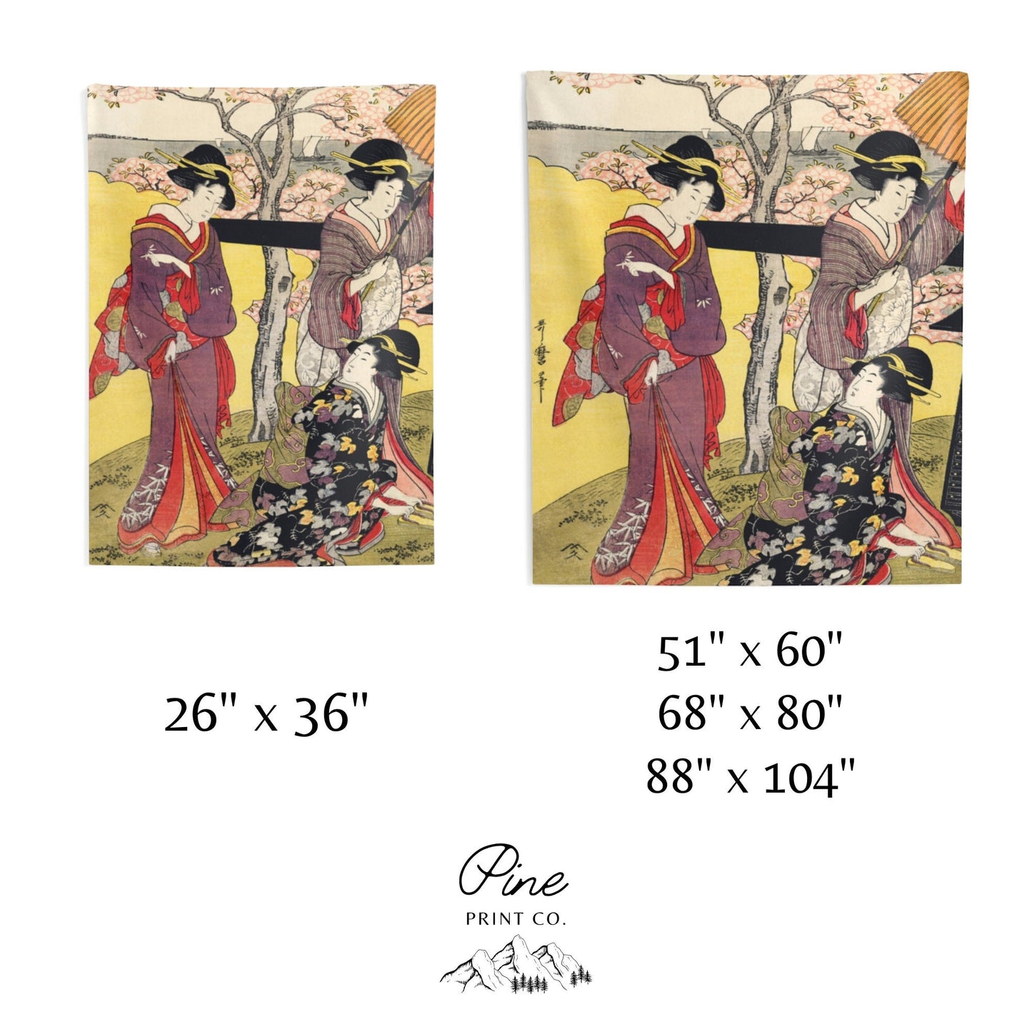 Japanese Geisha Wall Tapestry