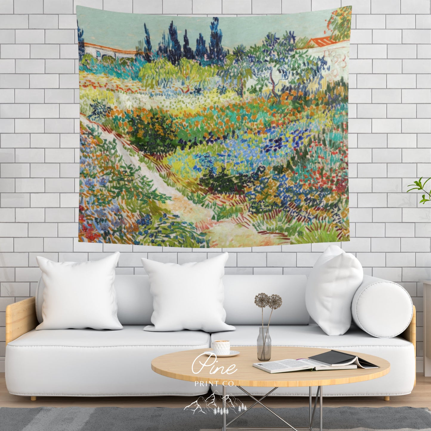 Vincent Van Gogh Landscape Painting Vintage Nature Art Wall Tapestry