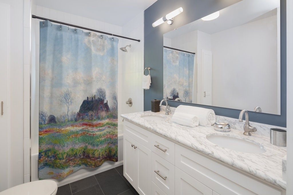Monet Shower Curtain, Art Shower Curtain, Claude Monet, Monet Decor, Monet Painting, Floral Shower Curtain, Floral Decor, Monet Gift