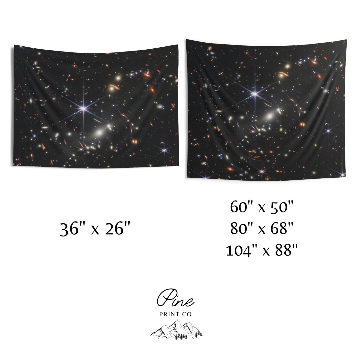 Webb's First Deep Field Space Galaxy Star NASA Photo Astronomy Wall Tapestry