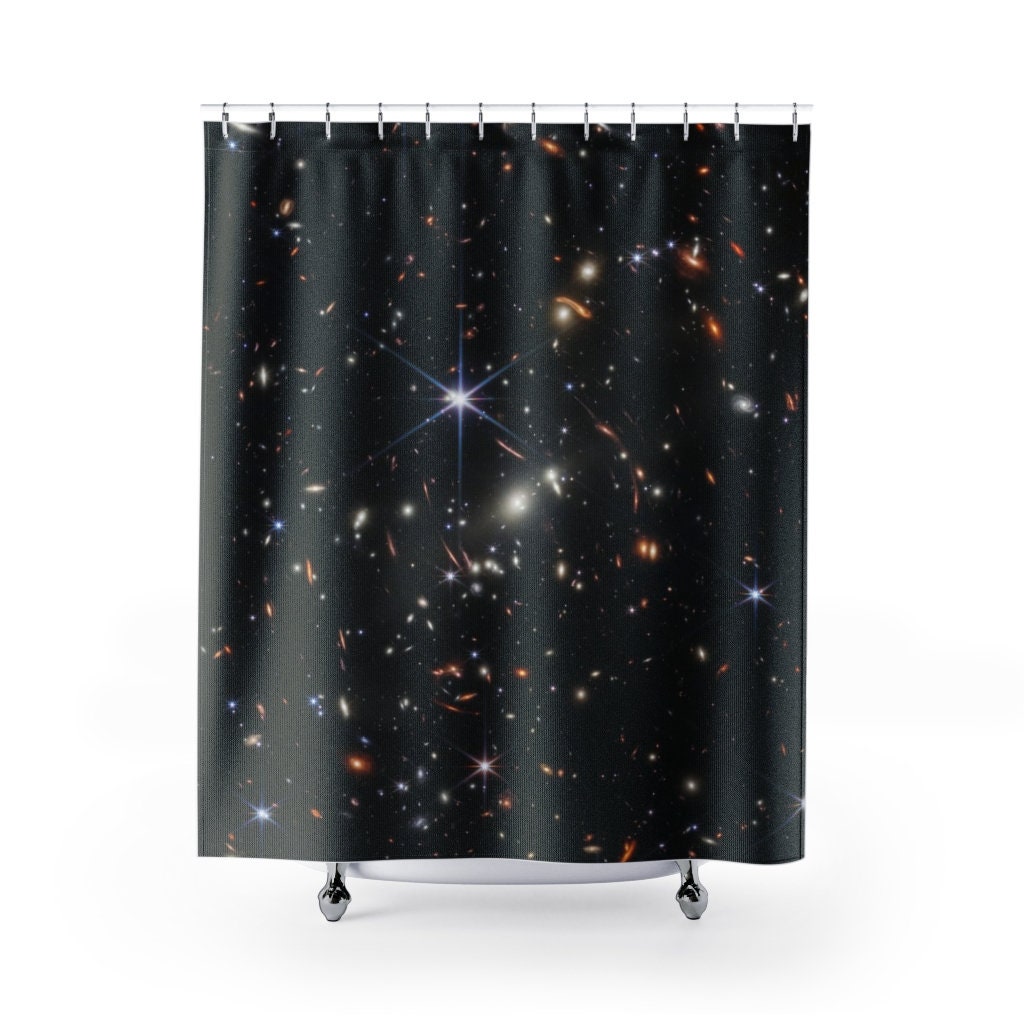 Space Shower Curtain, Black Shower Curtain, Star Shower Curtain, Webb Telescope, NASA Decor, Space Home Decor, NASA Photo, Astrophotography
