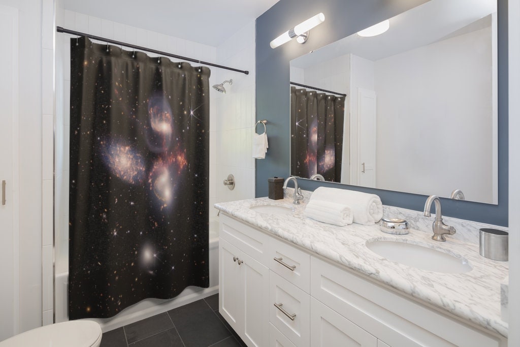 NASA Shower Curtain, Galaxy Photo, Space Decor, Webb Telescope, Space Bathroom, Space Photo, Astronomy Decor, NASA Decor, Astrophotography