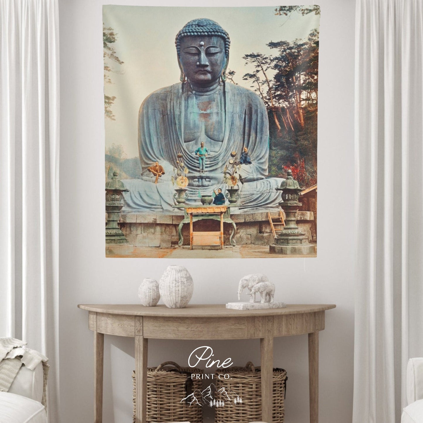 Japanese Buddha Wall Tapestry