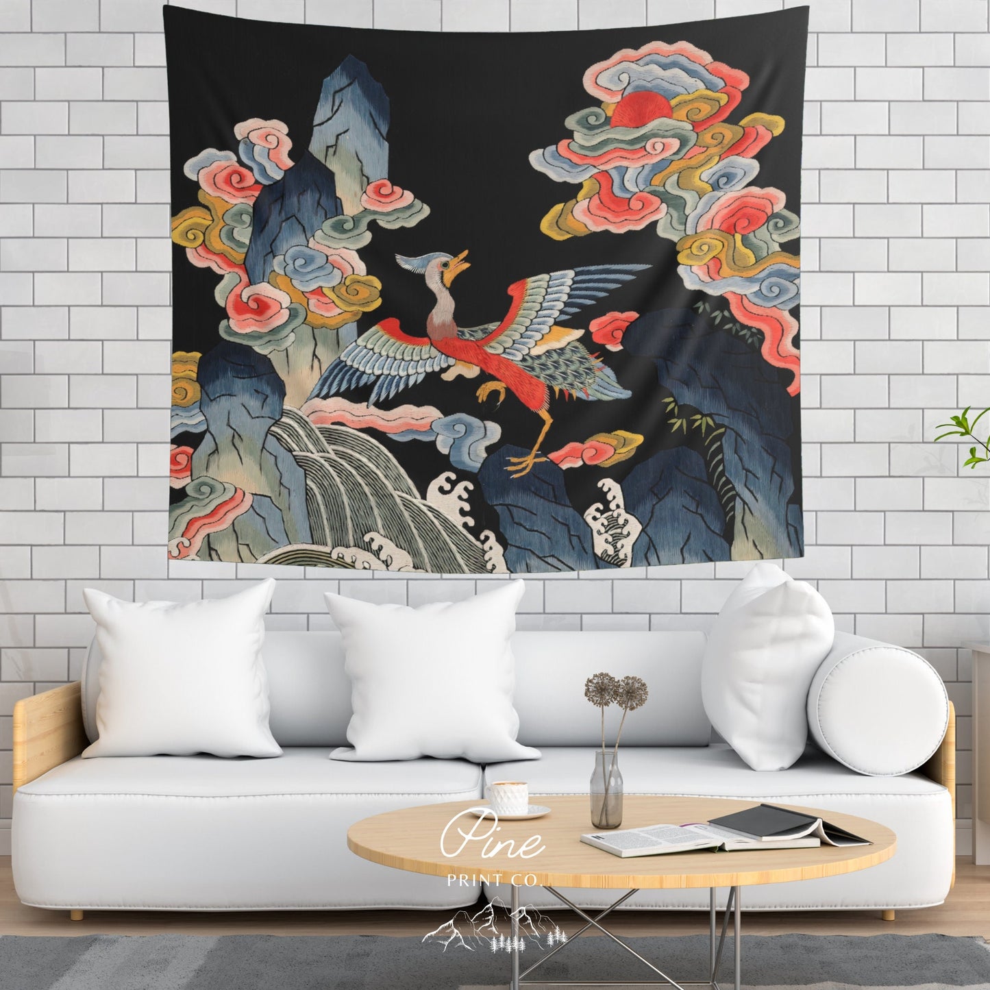 Chinese Crane Wall Tapestry