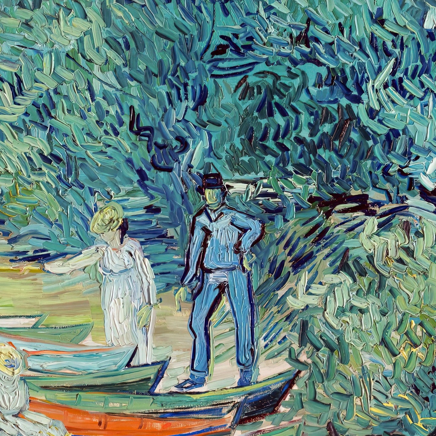 Vincent Van Gogh Boat Wall Tapestry