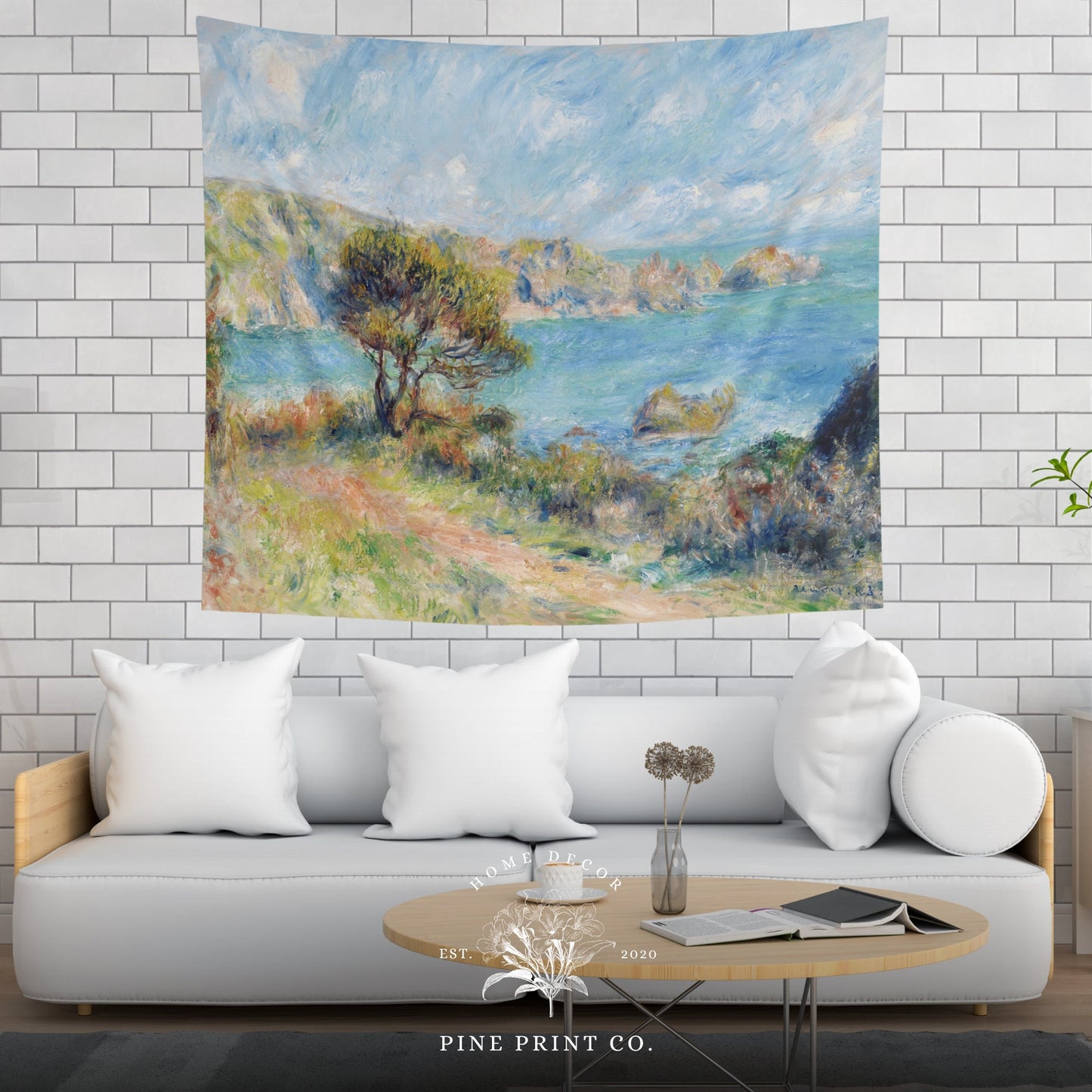 Nature Ocean Painting Wall Tapestry