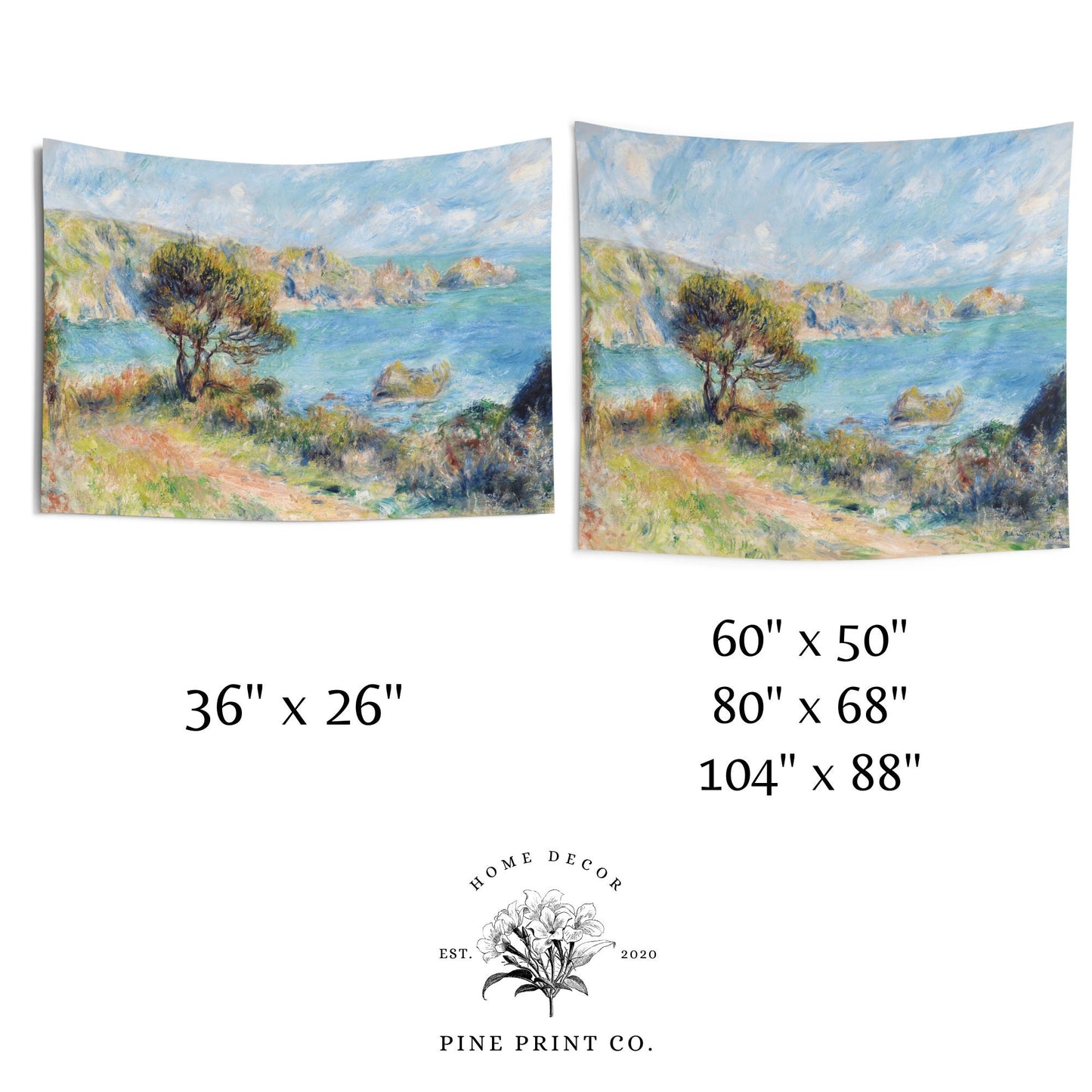 Nature Ocean Painting Wall Tapestry