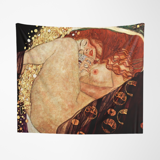 a painting of a woman with red hair