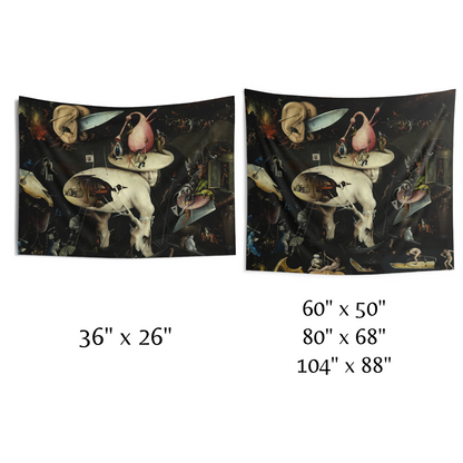 a couple of pictures of a dog on a wall