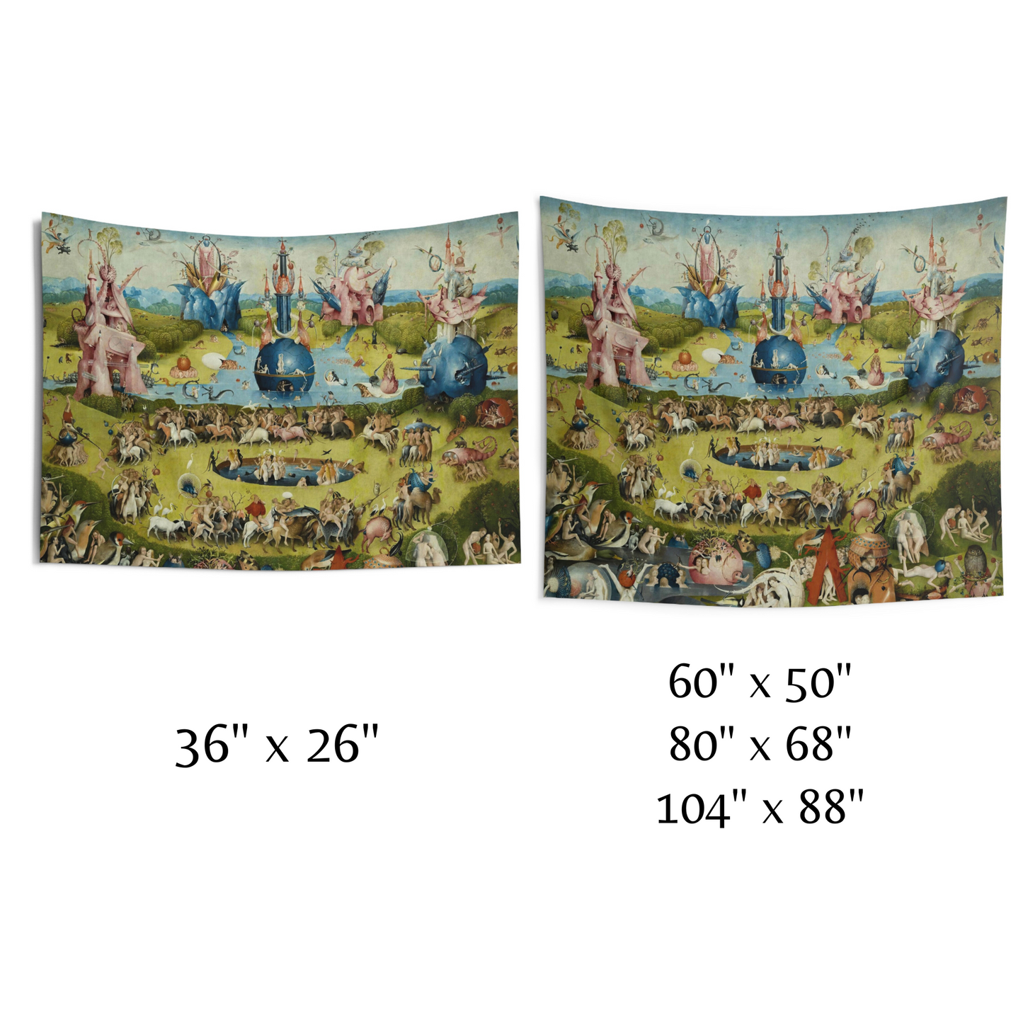 a painting of a garden of eden with a lot of people around it