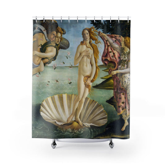 Venus Shower Curtain, Renaissance Decor, Art Shower Curtain, Mythology Decor, Sandro Botticelli, Boho Shower Curtain, Venus Painting