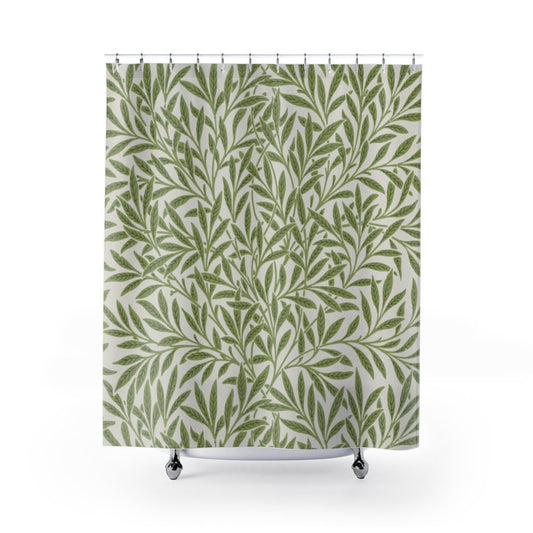 Botanical Shower Curtain, Green Shower Curtain, Plant Bathroom, Botanical Bathroom, Green Bathroom Decor, William Morris, Plant Shower