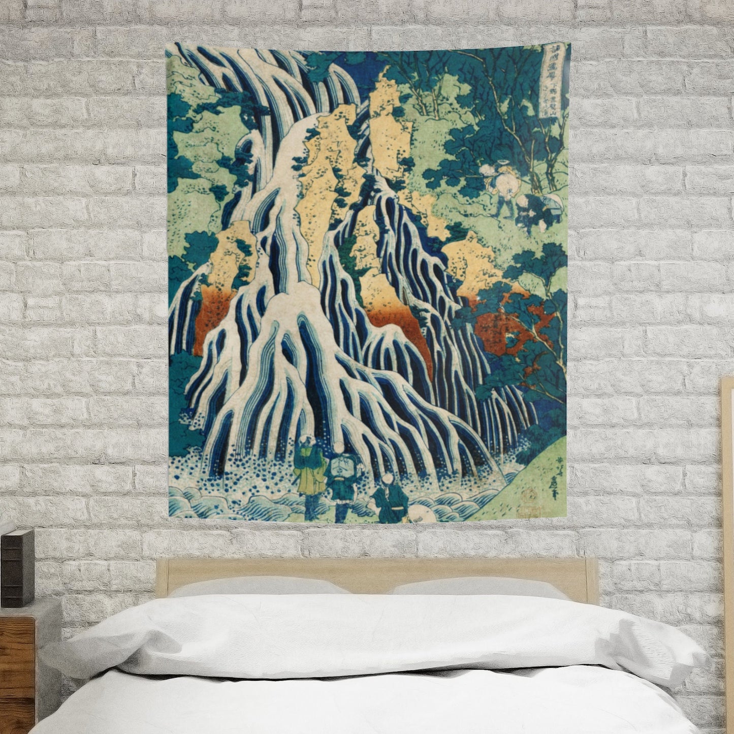 Japanese Waterfall Hokusai Wall Tapestry