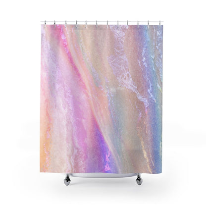 Rainbow Shower Curtain, Holographic Shower Curtain, Rainbow Bathroom, Rainbow Decor, Colorful Bathroom, Pink Bathroom, Rainbow Bath