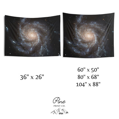Galaxy Space Photography Astronomy Black NASA Wall Tapestry