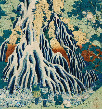 Japan Shower Curtain, Waterfall Decor, Japanese Decor, Japanese Bathroom, Japan Art, Japanese Woodblock, Katsushika Hokusai, Hokusai Art