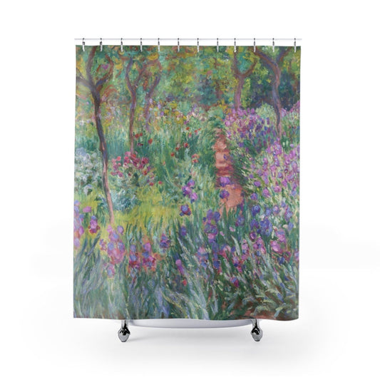 Monet Shower Curtain, Monet Decor, Art Shower Curtain, Monet Bathroom, Botanical Bathroom, Green Shower Curtain, Nature Bathroom